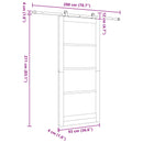 vidaXL Csúszó ajtó 93 x 211 cm Szerelt Fa Fehér és Fekete