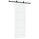 vidaXL Csúszó ajtó ORKDAL 78 x 211 cm Szerelt Fa Fehér és Fekete