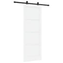 vidaXL Csúszó ajtó ORKDAL 78 x 211 cm Szerelt Fa Fehér és Fekete