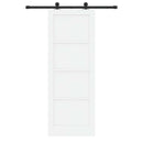 vidaXL Csúszó ajtó ORKDAL 78 x 211 cm Szerelt Fa Fehér és Fekete