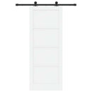 vidaXL Csúszó ajtó ORKDAL 83 x 211 cm Szerelt Fa Fehér és Fekete