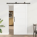 vidaXL Csúszó ajtó ORKDAL 86 x 198,5 cm Szerelt Fa Fehér és Fekete
