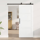 vidaXL Csúszó ajtó ORKDAL 86 x 198,5 cm Szerelt Fa Fehér és Fekete