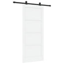 vidaXL Csúszó ajtó ORKDAL 86 x 198,5 cm Szerelt Fa Fehér és Fekete