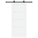 vidaXL Csúszó ajtó ORKDAL 86 x 198,5 cm Szerelt Fa Fehér és Fekete