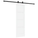 vidaXL Csúszó ajtó ORKDAL 61 x 198,5 cm Szerelt Fa Fehér és Fekete