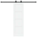 vidaXL Csúszó ajtó ORKDAL 61 x 198,5 cm Szerelt Fa Fehér és Fekete