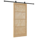 vidaXL Csúszó ajtó ORKDAL 93 x 202 cm Szerelt Fa Természetes és Fekete