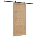 vidaXL Csúszó ajtó ORKDAL 93 x 202 cm Szerelt Fa Természetes és Fekete