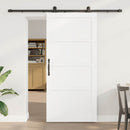vidaXL Csúszó ajtó ORKDAL 93 x 202 cm Szerelt Fa Fehér és Fekete