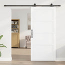 vidaXL Csúszó ajtó ORKDAL 93 x 202 cm Szerelt Fa Fehér és Fekete