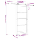 vidaXL Csúszó ajtó ORKDAL 93 x 202 cm Szerelt Fa Fehér és Fekete