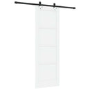 vidaXL Csúszó ajtó 73,5 x 211 cm Szerelt Fa Fehér és Fekete