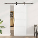 vidaXL Csúszó ajtó 78 x 202 cm Szerelt Fa Fehér és Fekete