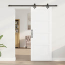 vidaXL Csúszó ajtó 78 x 202 cm Szerelt Fa Fehér és Fekete