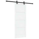 vidaXL Csúszó ajtó 78 x 202 cm Szerelt Fa Fehér és Fekete