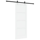 vidaXL Csúszó ajtó 78 x 202 cm Szerelt Fa Fehér és Fekete