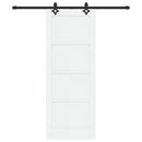 vidaXL Csúszó ajtó 78 x 202 cm Szerelt Fa Fehér és Fekete