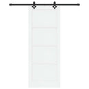 vidaXL Csúszó ajtó 83 x 211 cm Szerelt Fa Fehér és Fekete