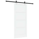 vidaXL Csúszó ajtó 86 x 198,5 cm Szerelt Fa Fehér és Fekete