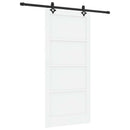 vidaXL Csúszó ajtó 93 x 202 cm Szerelt Fa Fehér és Fekete