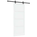 vidaXL Csúszó ajtó 93 x 232 cm Szerelt Fa Fehér és Fekete