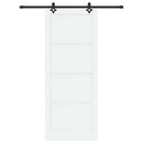 vidaXL Csúszó ajtó 93 x 232 cm Szerelt Fa Fehér és Fekete