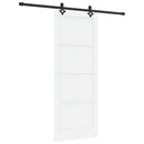 vidaXL Csúszó ajtó 83 x 211 cm Szerelt Fa Fehér és Fekete