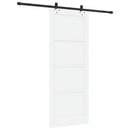 vidaXL Csúszó ajtó 83 x 211 cm Szerelt Fa Fehér és Fekete