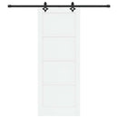 vidaXL Csúszó ajtó 83 x 211 cm Szerelt Fa Fehér és Fekete