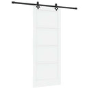 vidaXL Csúszó ajtó 86 x 211 cm Szerelt Fa Fehér és Fekete