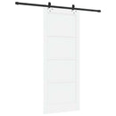 vidaXL Csúszó ajtó 86 x 211 cm Szerelt Fa Fehér és Fekete