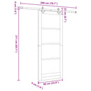 vidaXL Csúszó ajtó 86 x 211 cm Szerelt Fa Fehér és Fekete