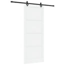 vidaXL Csúszó ajtó 93 x 232 cm Szerelt Fa Fehér és Fekete