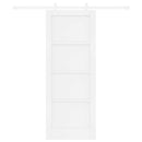 vidaXL Csúszó ajtó 78 x 202 cm Szerelt Fa Fehér