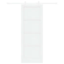 vidaXL Csúszó ajtó 78 x 211 cm Szerelt Fa Fehér