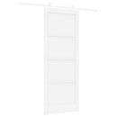 vidaXL Csúszó ajtó 83 x 211 cm Szerelt Fa Fehér