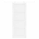 vidaXL Csúszó ajtó 83 x 211 cm Szerelt Fa Fehér