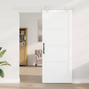 vidaXL Csúszó ajtó 86 x 211 cm Szerelt Fa Fehér