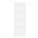 vidaXL Csúszó ajtó 86 x 211 cm Szerelt Fa Fehér
