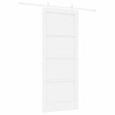 vidaXL Csúszó ajtó 86 x 211 cm Szerelt Fa Fehér
