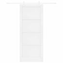 vidaXL Csúszó ajtó 86 x 211 cm Szerelt Fa Fehér