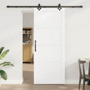vidaXL Csúszó ajtó ORKDAL 86 x 211 cm Szerelt Fa Fehér és Fekete