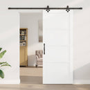 vidaXL Csúszó ajtó ORKDAL 86 x 211 cm Szerelt Fa Fehér és Fekete