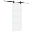 vidaXL Csúszó ajtó ORKDAL 86 x 211 cm Szerelt Fa Fehér és Fekete