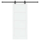 vidaXL Csúszó ajtó ORKDAL 86 x 211 cm Szerelt Fa Fehér és Fekete