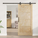 vidaXL Csúszó ajtó ORKDAL 93 x 202 cm Szerelt Fa Természetes és Fekete