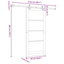 vidaXL Csúszó ajtó ORKDAL 93 x 202 cm Szerelt Fa Természetes és Fekete