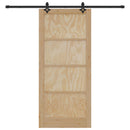 vidaXL Csúszó ajtó ORKDAL 93 x 211 cm Szerelt Fa Természetes és Fekete