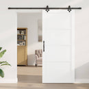 vidaXL Csúszó ajtó ORKDAL 93 x 211 cm Szerelt Fa Fehér és Fekete